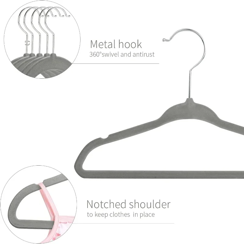 Вешалка бархатная для одежды и пальто 10 шт.