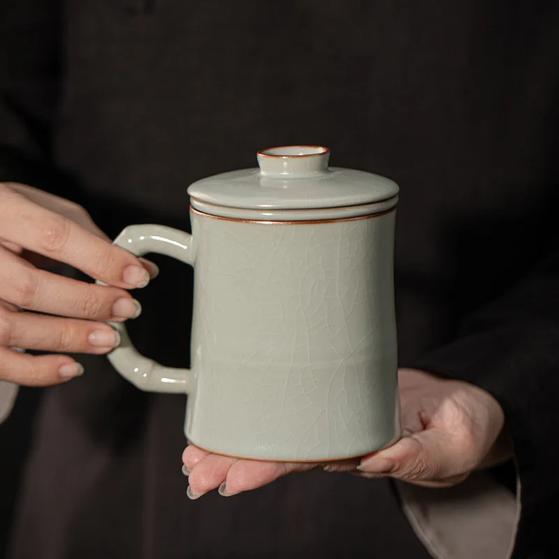 Кружка Ruyao Офисная чашка бамбуковый узел с крышкой разделение фильтрованной воды