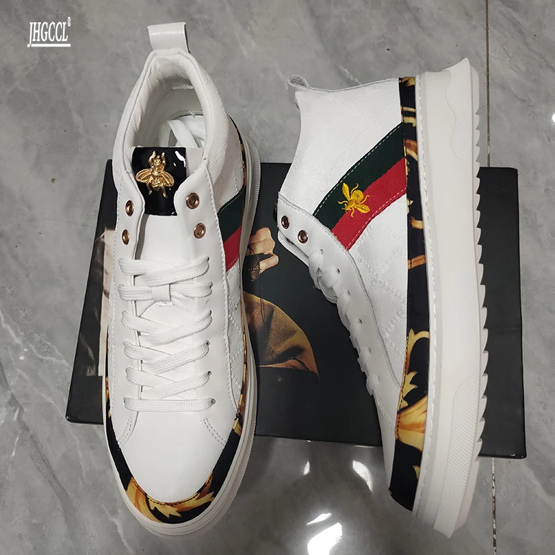 Кроссовки мужские легкие в стиле хип-хоп кожаные устойчивые к складкам для