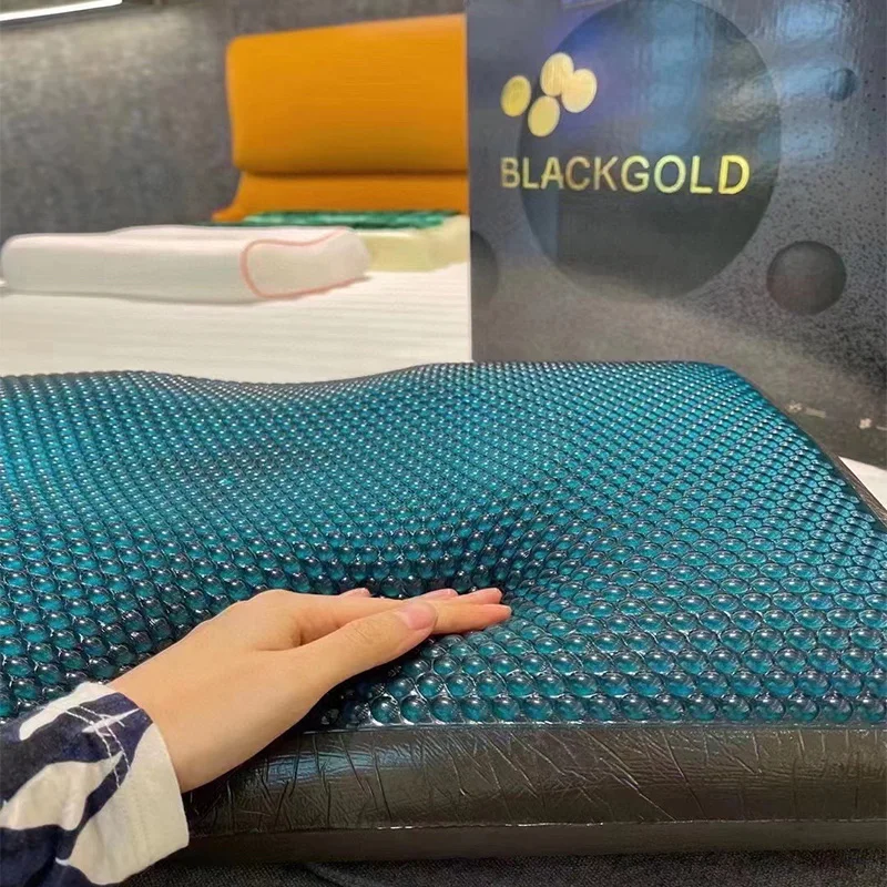 

Black tech graphene gel Memory cotton black gold pillow non-sensitive memory Neck pillow 5 star hotel pillow for sleeping
