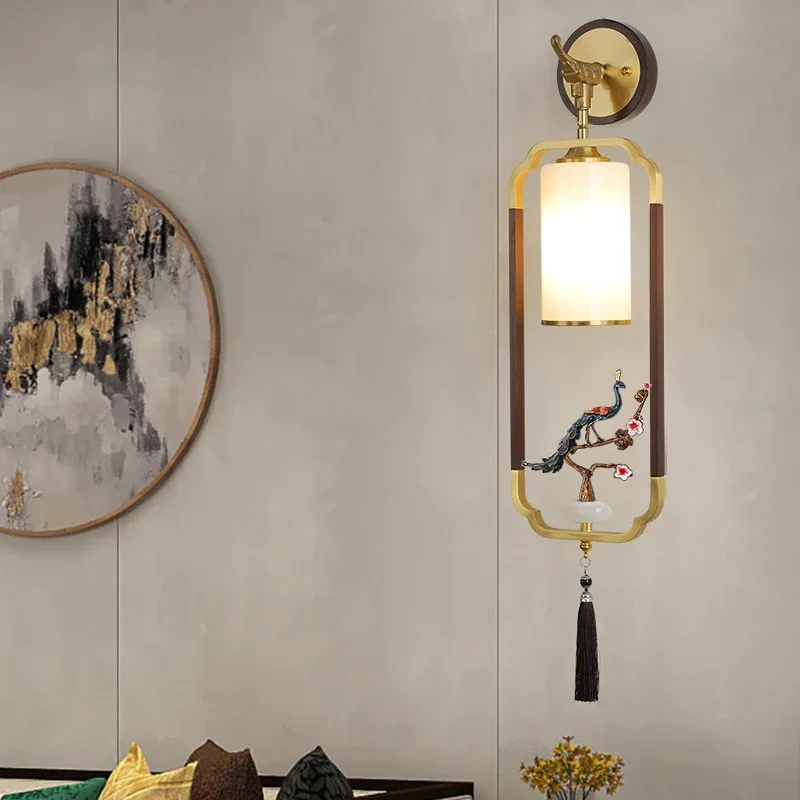 ULANI современный латунный настенный светильник в китайском стиле ретро
