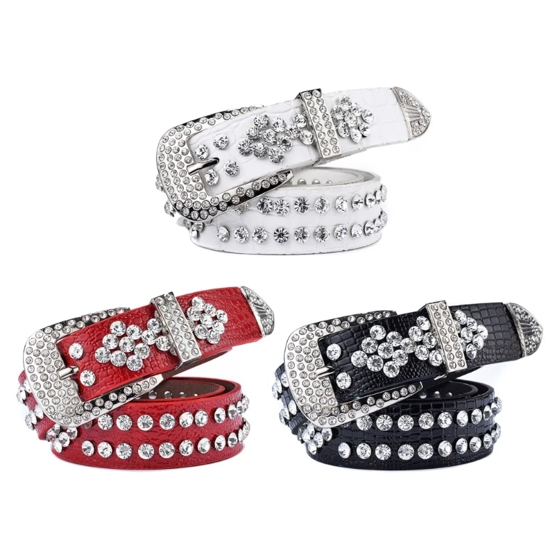 

Locomotive Belt for Adult Dress Jeans Waist Belt Shinning All-match Waist Belt Ladies Formal Belt 964A