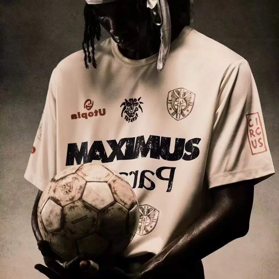 Джерси с короткими рукавами Cactus Jack Letter Graffiti для мужчин и женщин круглым вырезом