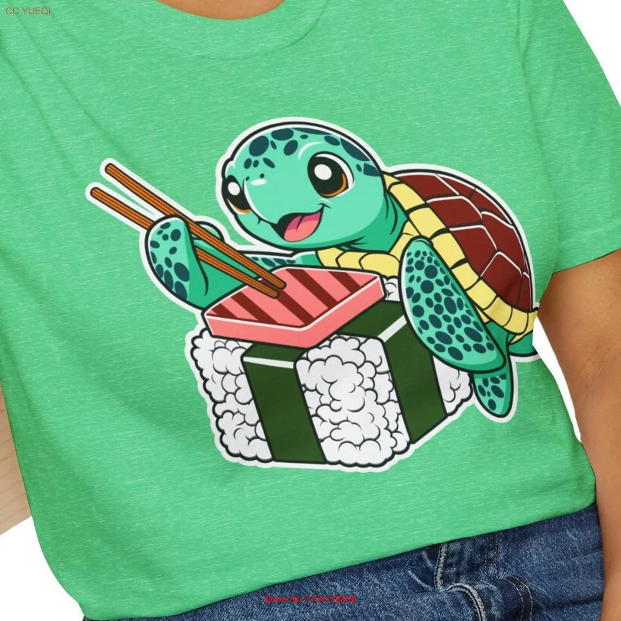 Футболка с длинным или коротким рукавом и забавными животными морская черепаха