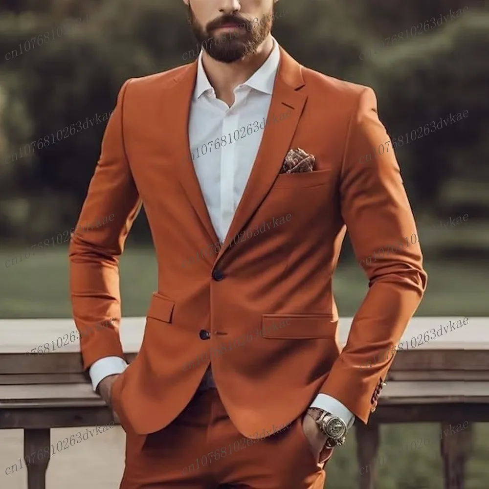 Новый коричневый деловой костюм мужские смокинги жених выпускной свадебная