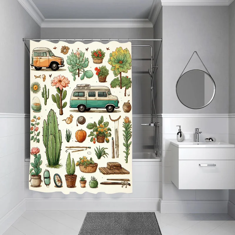 Летняя Водонепроницаемая Занавеска Для Душа Ванной Комнаты Прочные