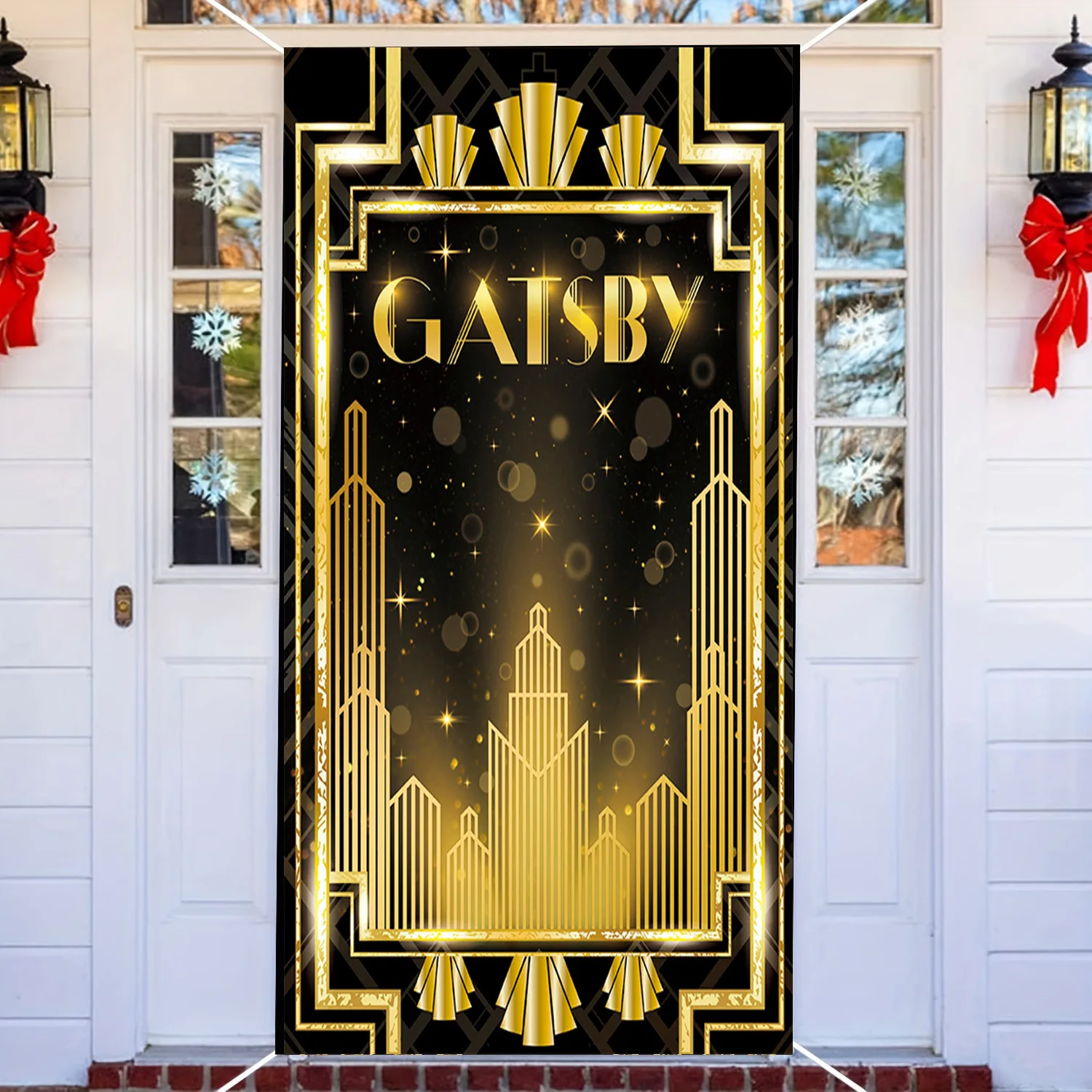 

Фон для фотосессии "Великий Гэтсби", черно-золотые линии