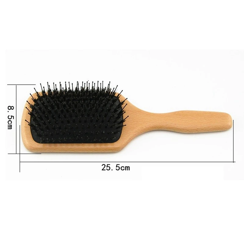 Женская щетка для волос с деревянным дизайном