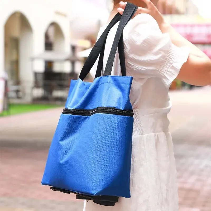 Легкая тележка для подъема по лестнице с колесами и съемной сумкой