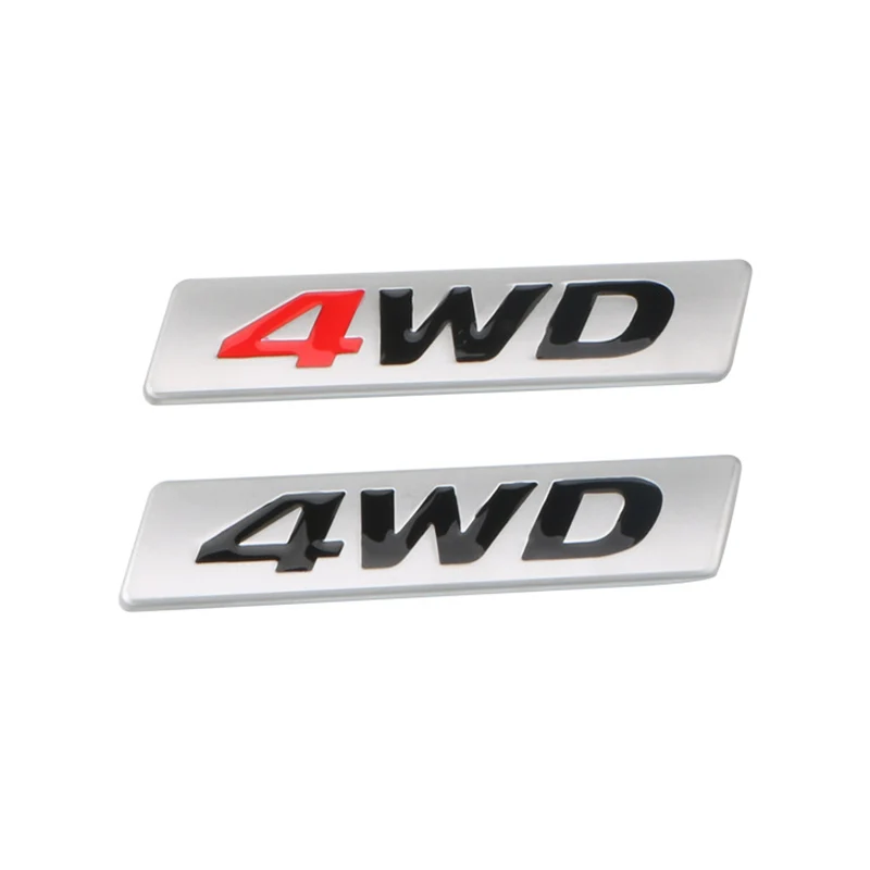 

1Pcs Fashion 3D Metal 4WD Car Side Fender Rear Trunk Emblem Badge Sticker Decals Off Road Four Wheel Drive Logo Car Styling