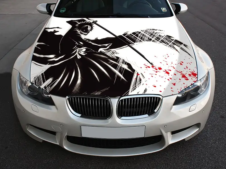 

Car Hood Decal Vinyl Cartoon Sticker Graphic Wrap Decal Truck Decal Truck Graphic, Bonnet Decal, Skull, F150