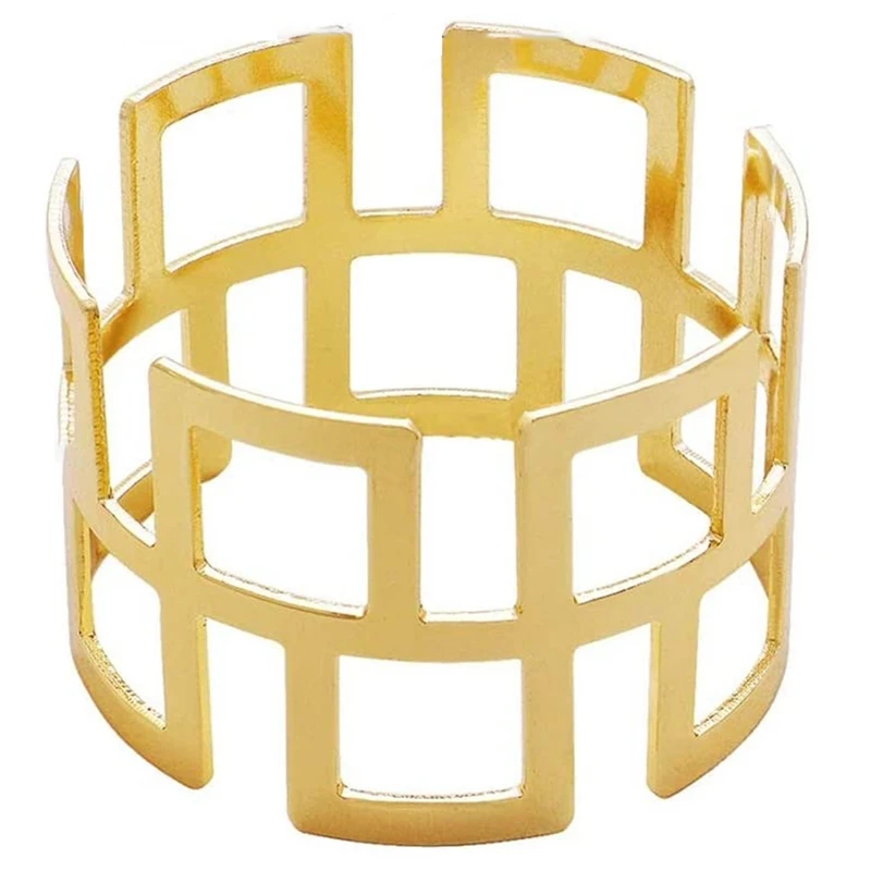 

Napkin Ring 4 Pcs, Gold Napkin Ring Is Suitable For Party, Thanksgiving, Wedding Decoration Or Leisure Table Decoration