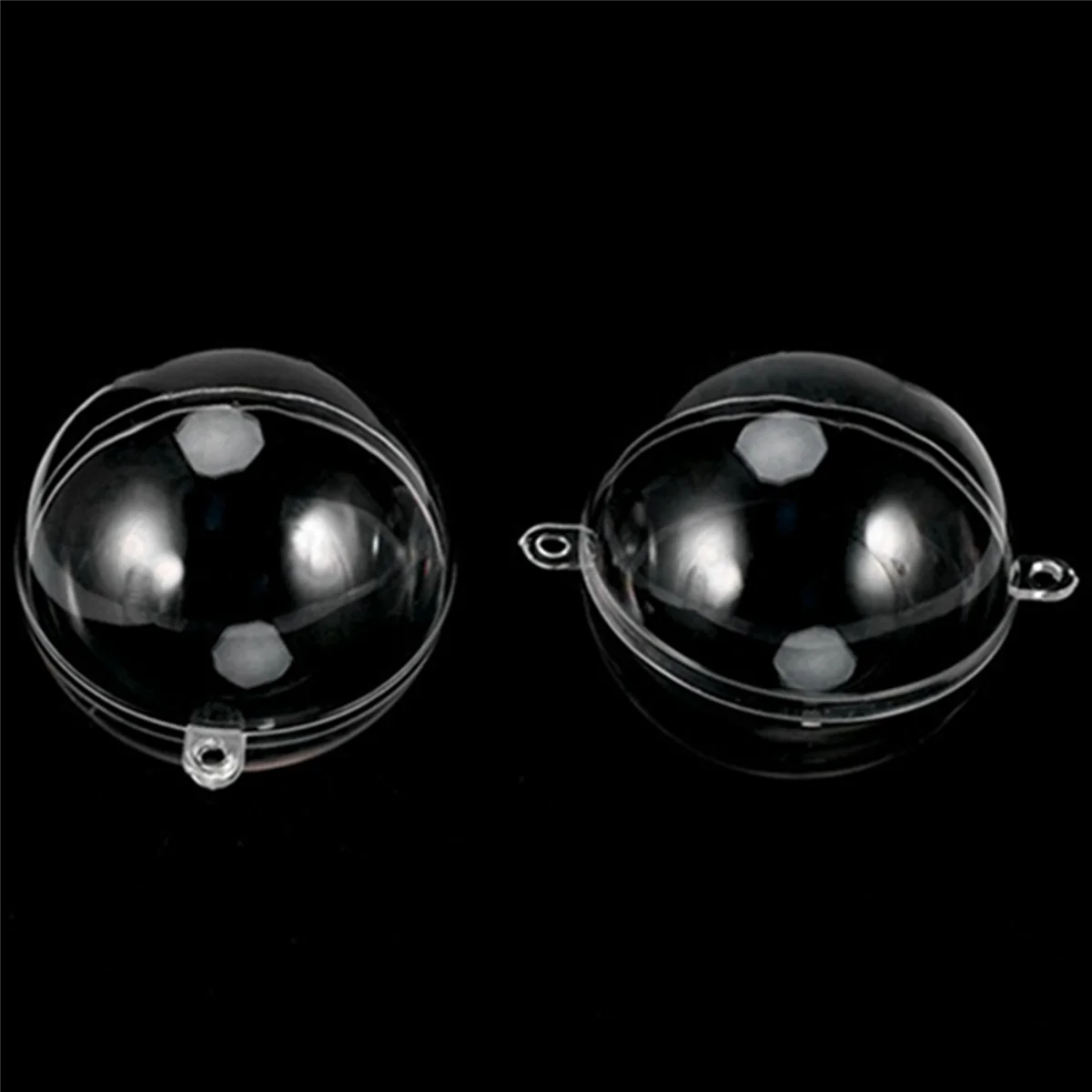 Пластиковые пустотелые шарики рождественские для украшения на окно прозрачные