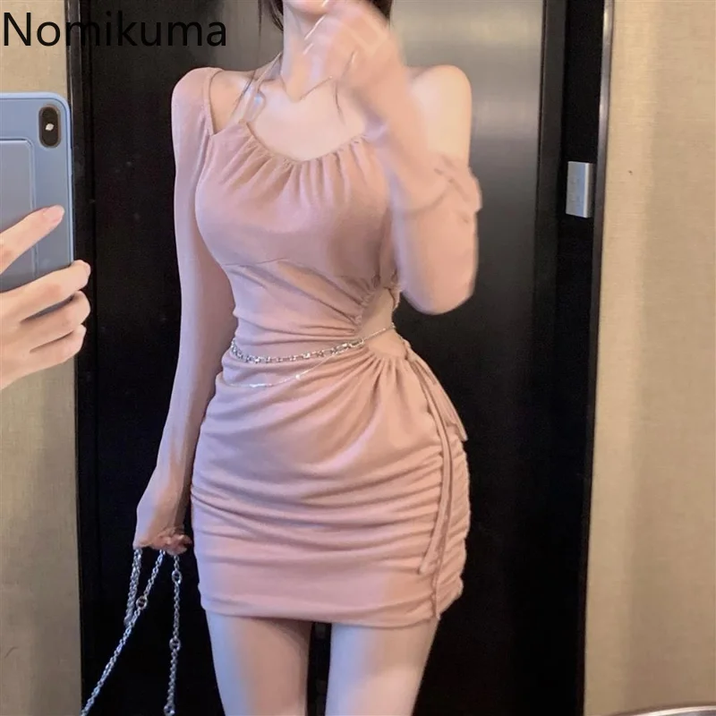 

Nomikuma Vestidos Para Mujer весна осень Холтер ажурные тонкие платья для женщин 2022 сексуальные милые Модные Vestido Feminino