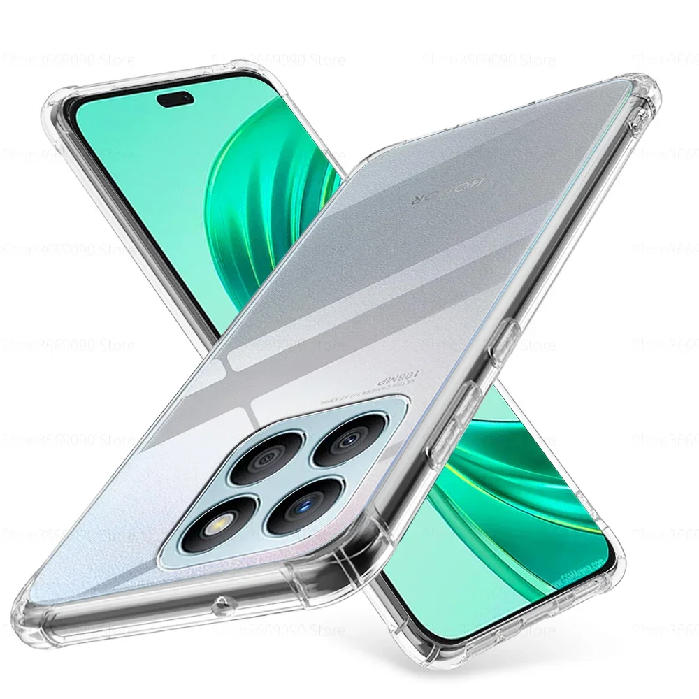 Прозрачная защитная задняя панель для телефона Honor X8b мягкий силиконовый