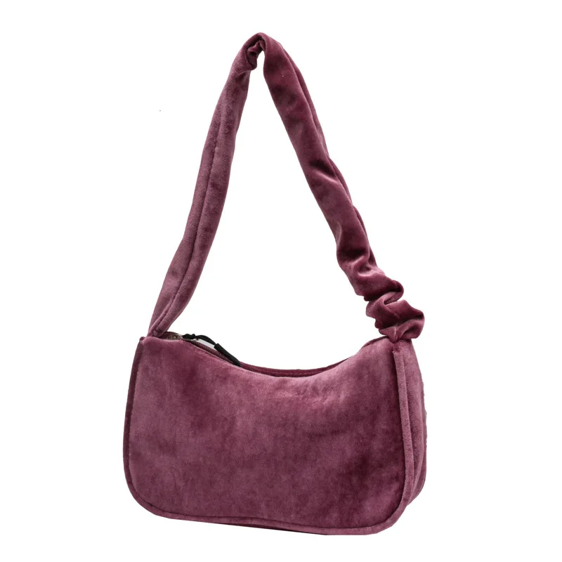 

Fashion Women Crossbody Shoulder Bag Vintage Exquisite Velvet Ladies Tote Underarm Bag Luxury Designer Brand Evening Party Purse
