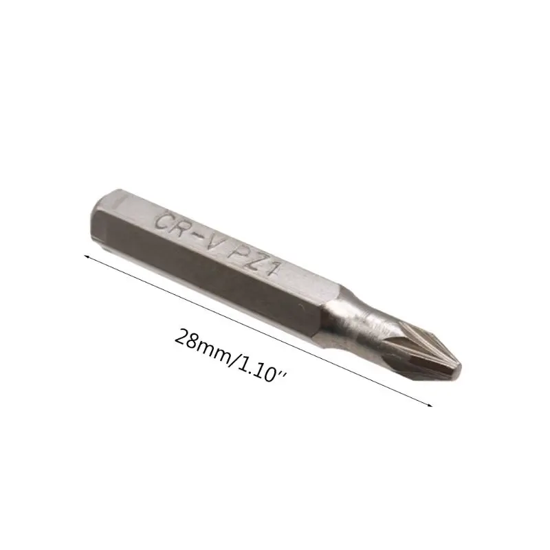 10pcs 28mm Magnetic CR-V Precision Screwdriver Bit Set PH00 PH0 Z1 Z0 3.0 2.0 1.0 T5 T4 0.8 Multifunctional Hex Torx Head Repair - купить по