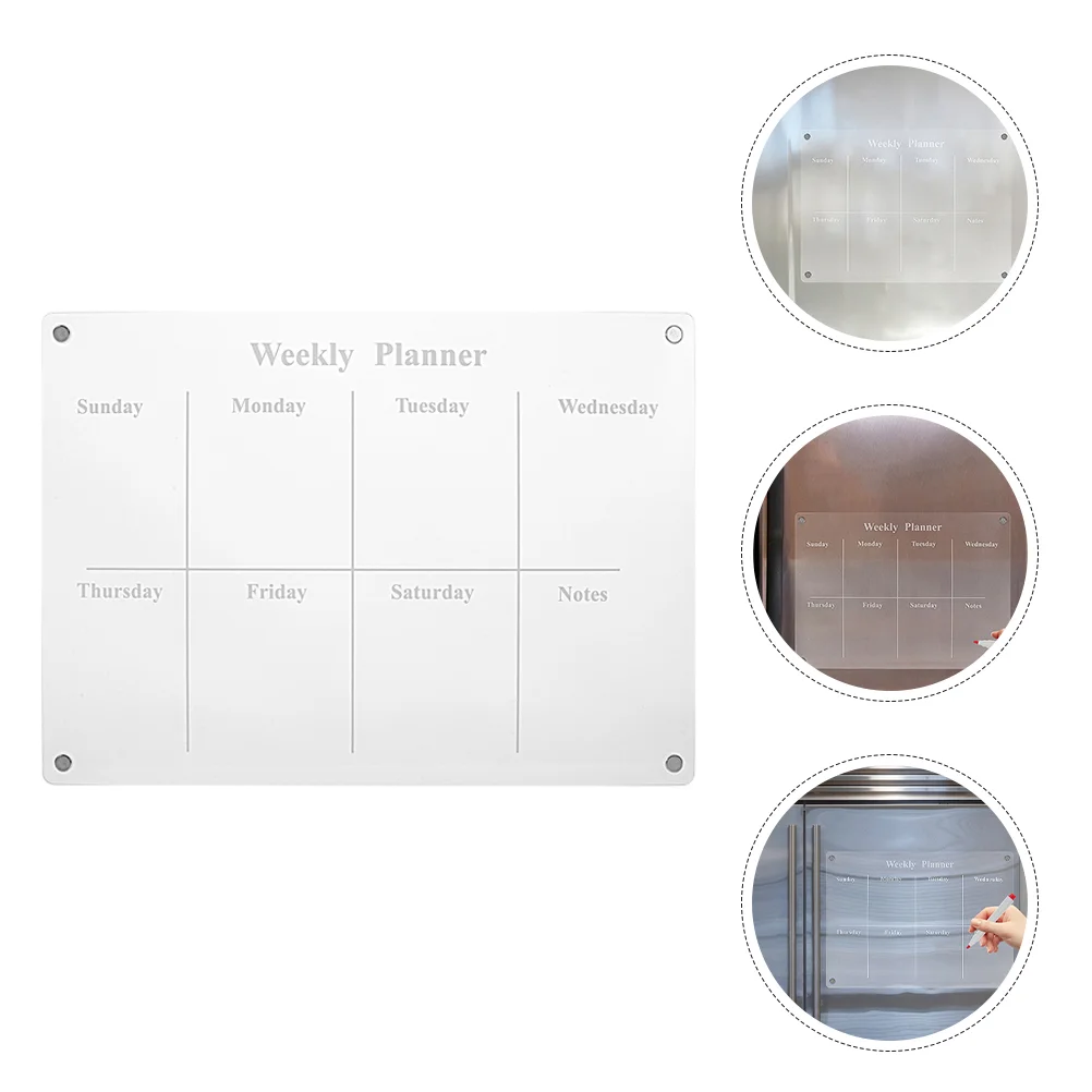 

Acrylic Writing Board Calender Home Supply Magnetic Reminder Clear Dry Erase Fridge Boards Planning