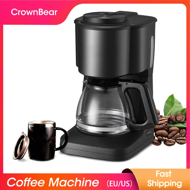 Electric Espresso Coffee Machine 110/220V 600W Semi-automatic Drip Coffee Maker Coffee powder Keep Warm Coffee Pots Tea Infuser