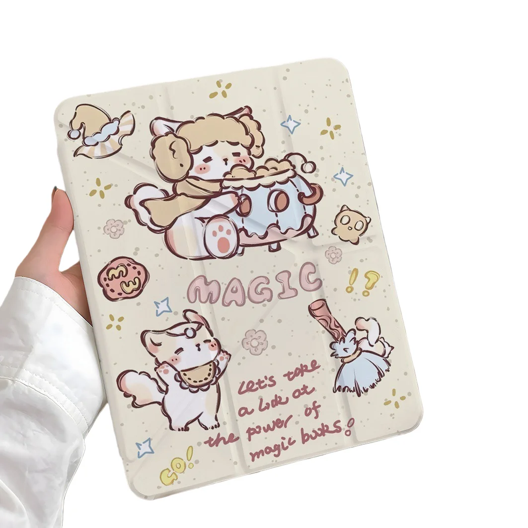 Фото Чехол для планшета Magic Cat Pen Slot для Mini 7 6, iPad Pro 2024 2022 2021 2020 2019 2018 2017 11 10 9 8 7 6 5 Air7 6 5 4 3 2 1 Cover №1