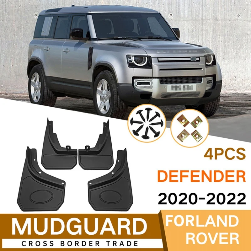 

Car Mudflaps For Land Rover Defender 2020-2022 Mudguards Fender Flap Splash Guards Cover Mud Car Accessories
