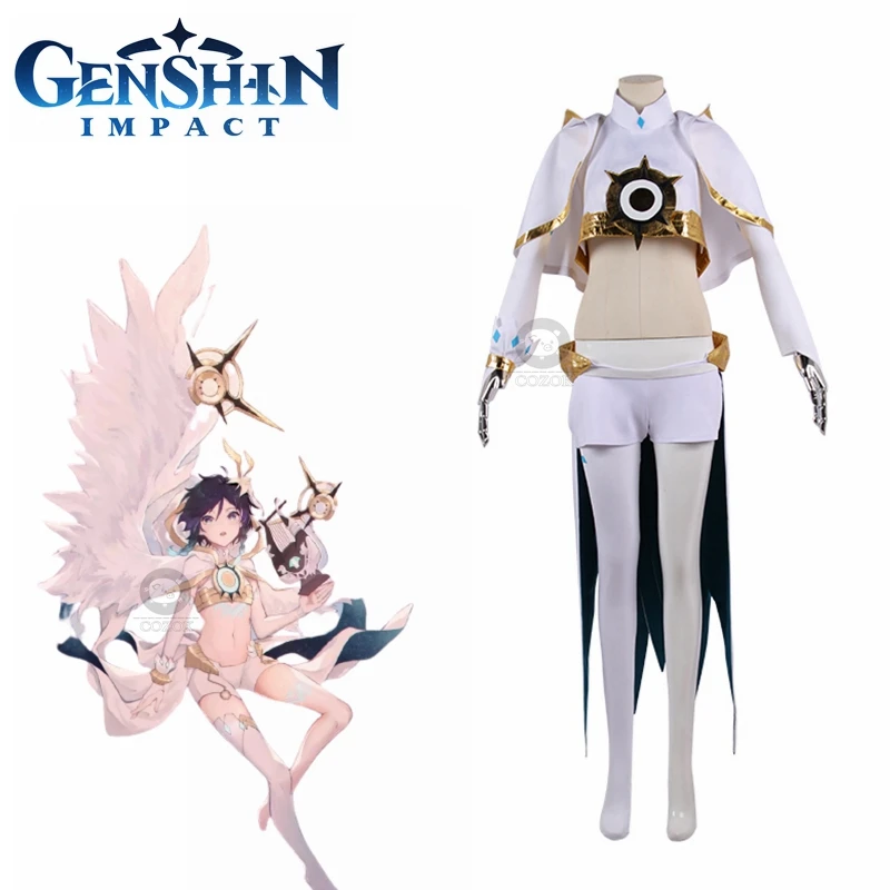 

Игра Genshin Impact Mond Fengshen Barbatos комикс версия Венти Бог костюм косплей для мужчин и женщин Хэллоуин Вечеринка