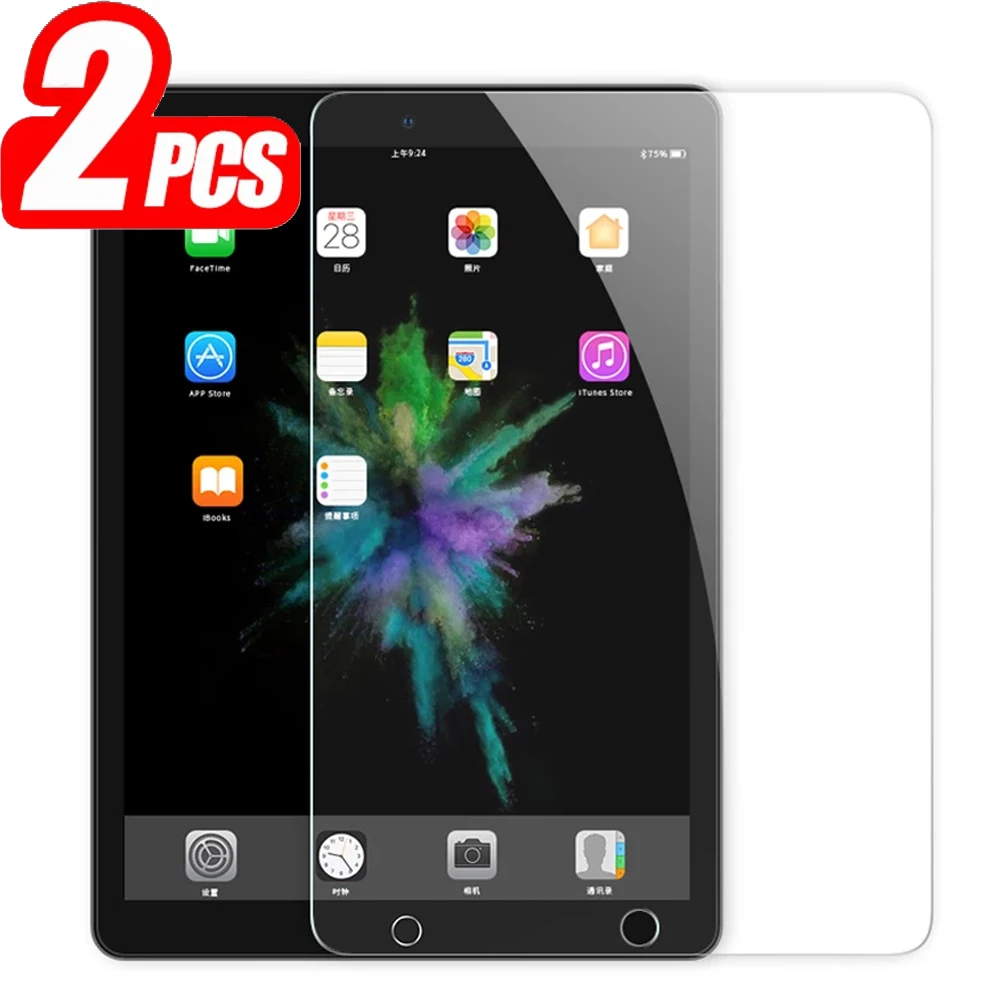 

(2 Packs) Tempered Glass For Apple iPad Air 1 2 3 4 9.7 10.5 10.9 2th 3th 4th Generation Full Coverage Screen Protector Film