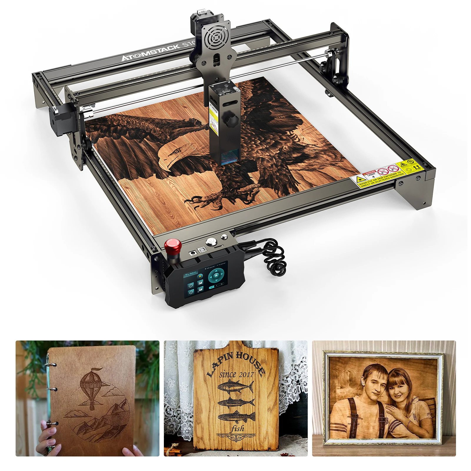 Настольный лазерный гравировальный станок ATOMSTACK S10 Pro с ЧПУ сделай сам 410x400 мм