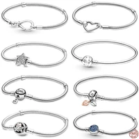 2022 new silver color moments infinity knot snake chain bracelet fit original brand bracelet women fine fashion diy jewelry