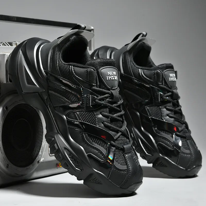 Кроссовки мужские дышащие сетчатые повседневная спортивная обувь на толстой