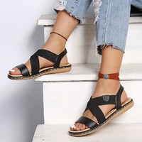 platform sandals womens peep toe beach shoes 2022 summer flower flat sandal ladies plus size casual slippers sandalias de mujer