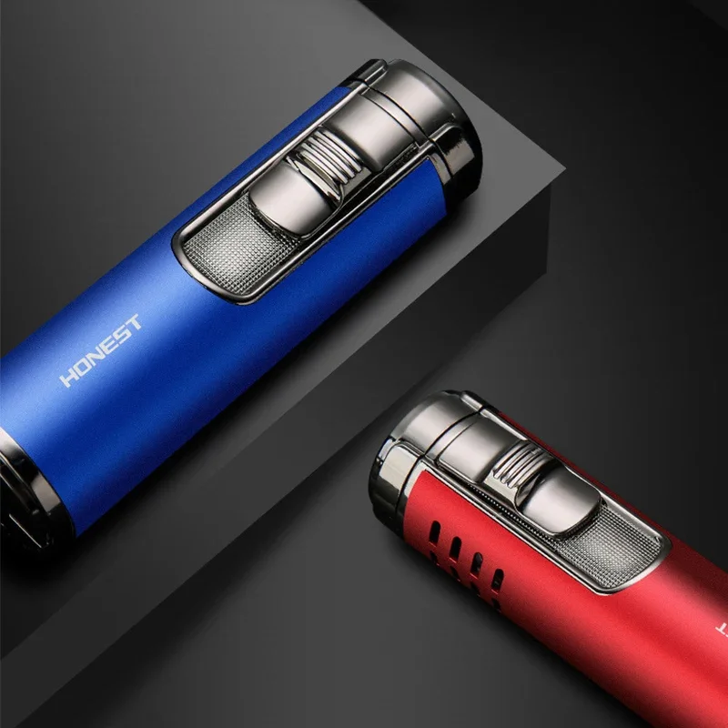 Искренняя четырехпрямая быстрая зажигалка заправляемая Бутановая газовая