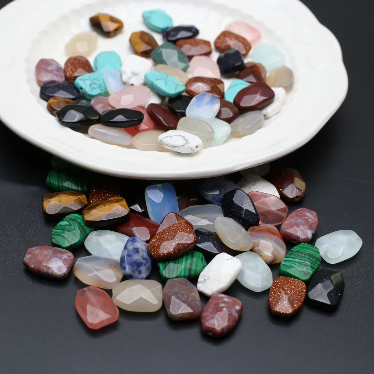 

10Pcs Natural Stone Beads Irregular Red Onyx Quartz Spacer Bead for Jewelry Making Diy Necklace Bracelet Accessories