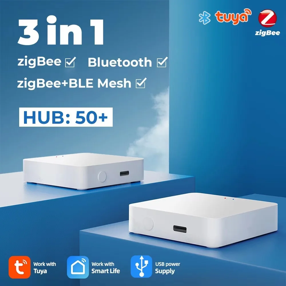 

Шлюз Tuya Smart многорежимный ZigBee, сетевой хаб с Bluetooth, приложение для умного дома, беспроводной мост управления, работает с Alexa Google Home