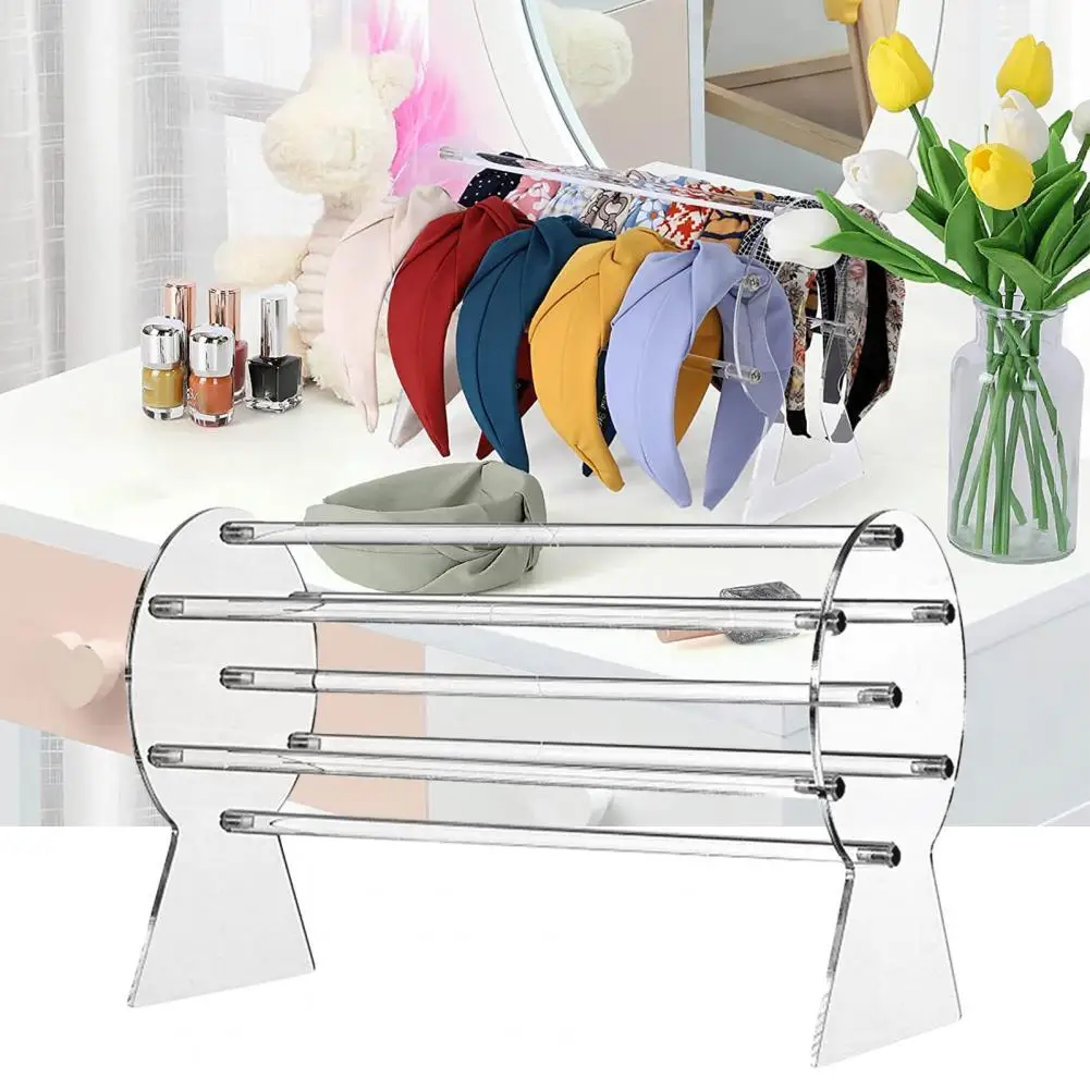 1 Set Transparent Headband Holder Acrylic Girl Women Headband Display Holder for Bracelets Chains Necklaces Display Organizer