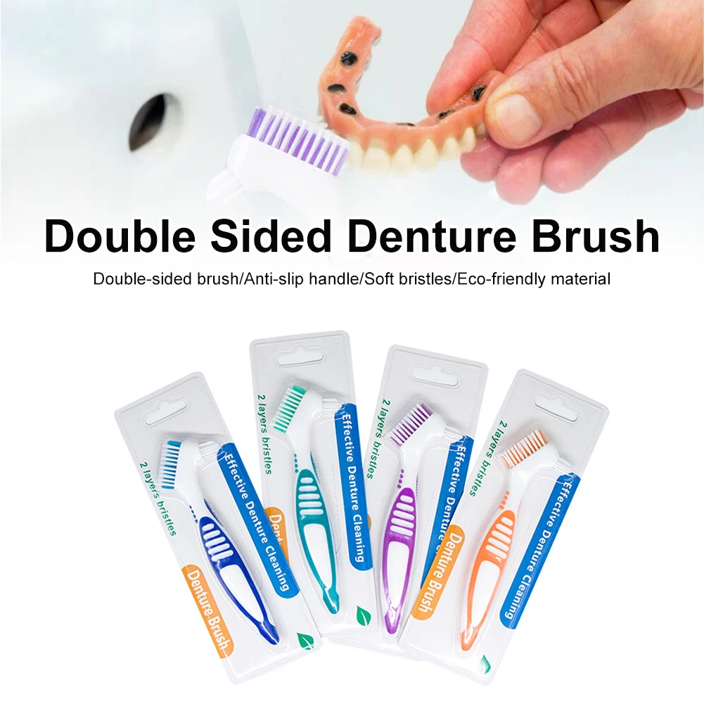 

10Pcs Dental Brace Denture Clean Brush Individual Packing False Teeth Bristles Toothbrush Oral Hygiene Care Tools Multi-Layered