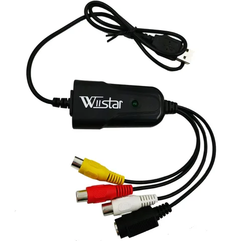 Переходник USB 2,0 Easy cap для аудио-и видеокарт конвертер VHS в DVD для Windows 10/8/7/XP - изображение