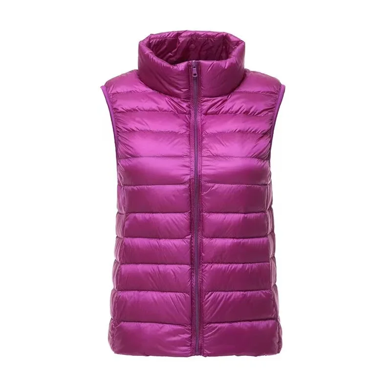 Women Portable Duck Down Vest Coat 2023 Winter Ultralight Sleeveless Puffer Duck Feather Parka Jackets Windproof Warm Waistcoat
