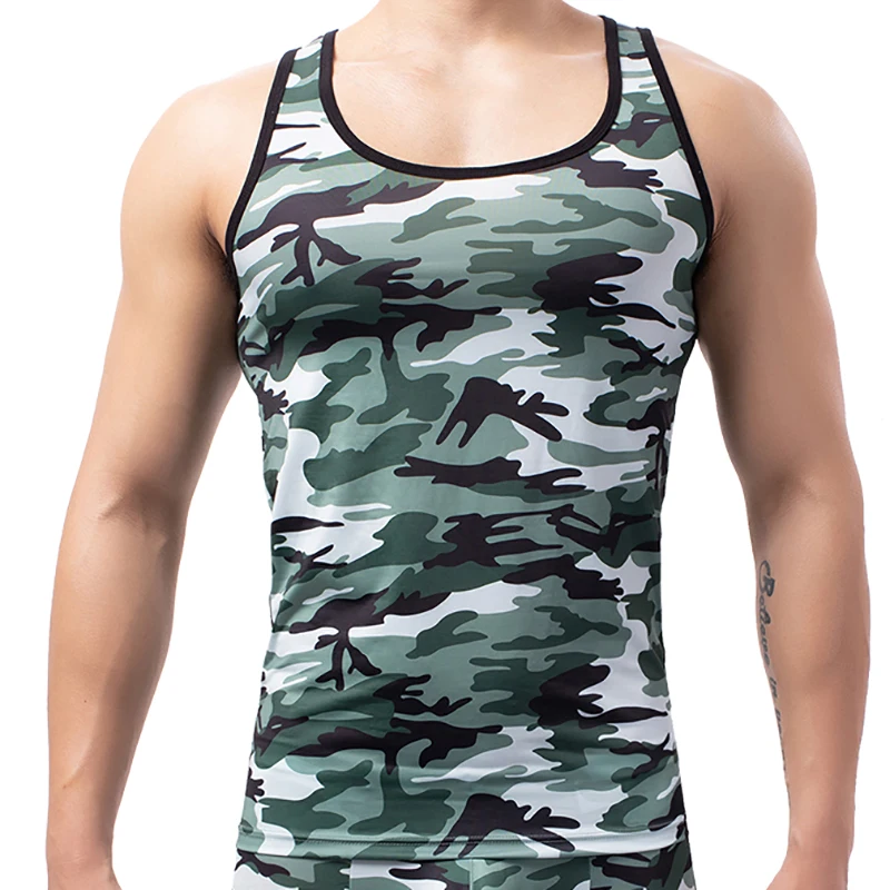 Майка мужская камуфляжная без рукавов дышащая майка для фитнеса спортивная