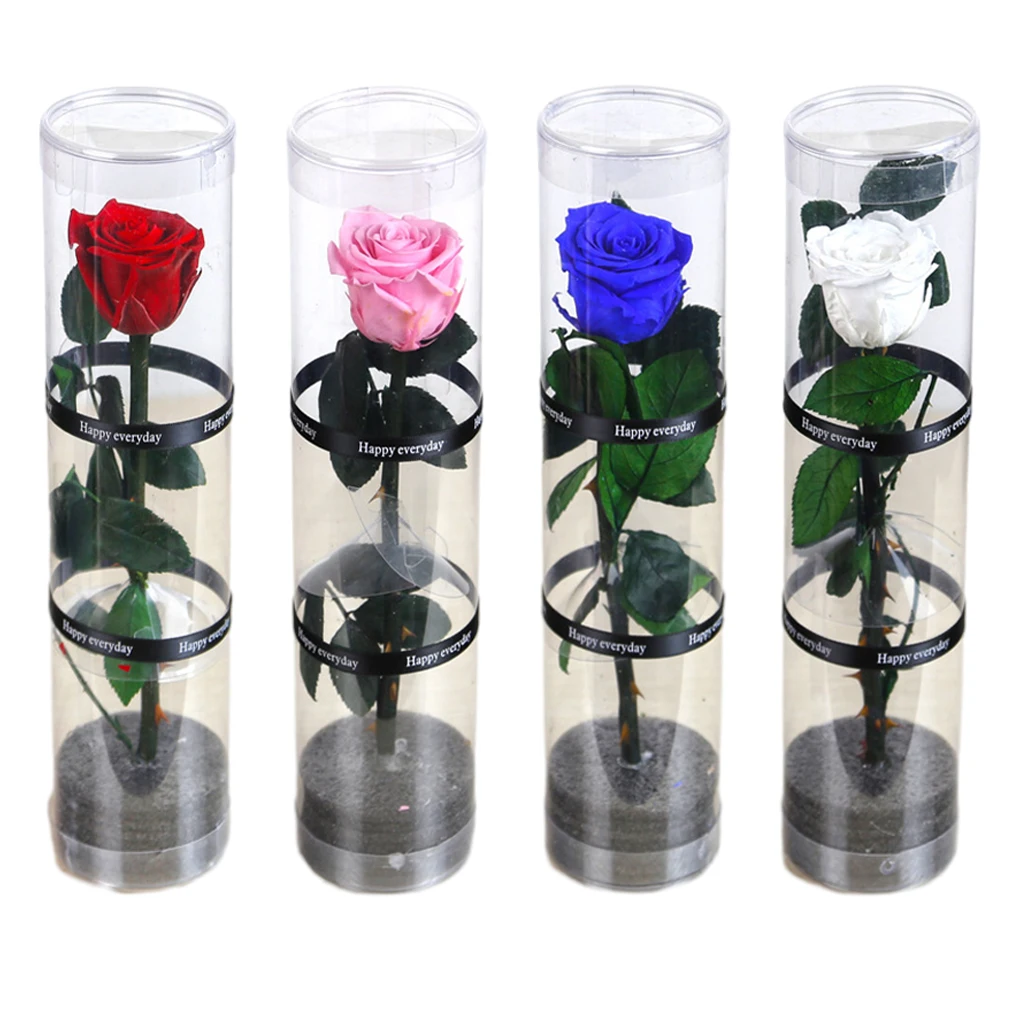 

Eternal Flower Single Rose PVC Rose Handmade DIY Valentine’s Day Christmas Gift with Box Lover Wife Girlfriend Presents