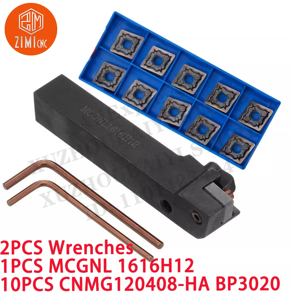 1PC MCGNL1616H12 16 мм токарный держатель инструмента +10PC CNMG120408-HA Твердосплавные пластины