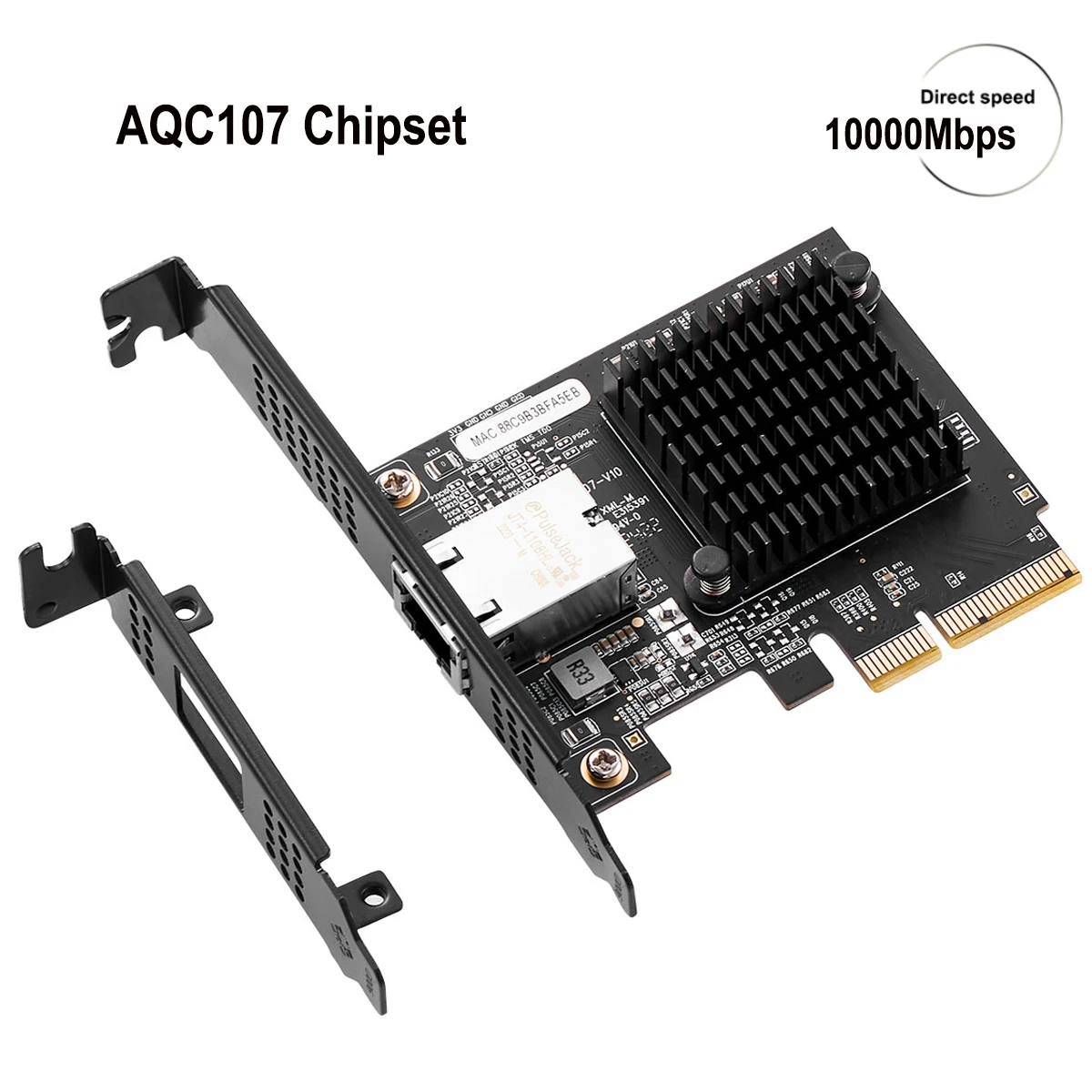 Сетевой адаптер IOCREST Pcie x4 на один порт 10 Гбит/с Ethernet Gigabit Nic Pci Express 10G/2,5G/1000M/100 M RJ45 Lan