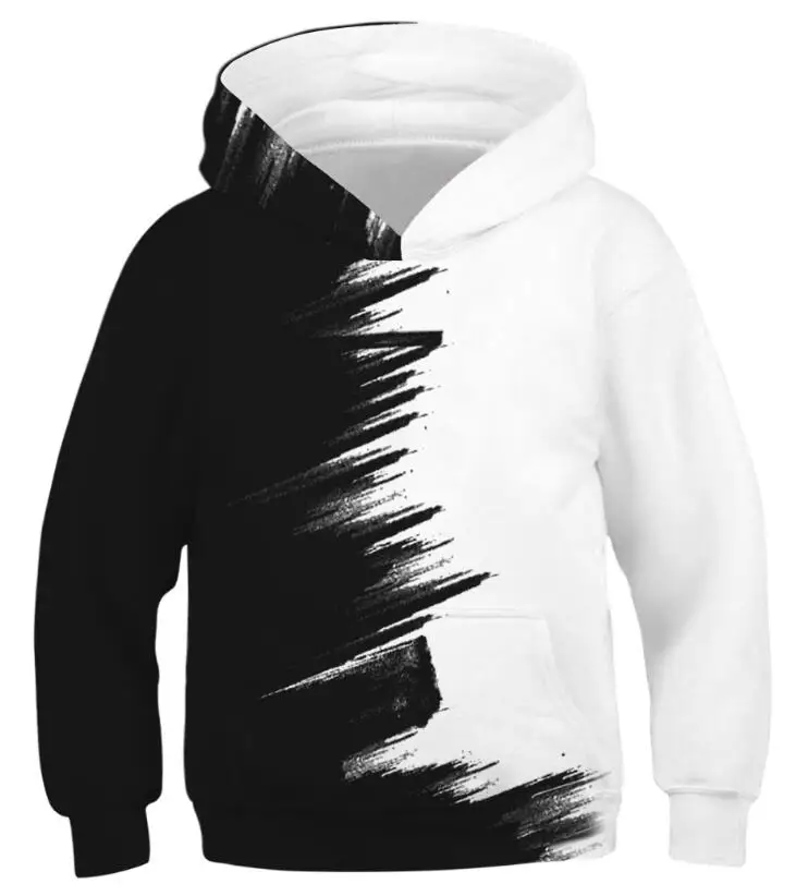 

Black and white landscape 3d print sweatshirt sweatshirt for kids teens boys and girls long sleeve winter casual clothes kids pu