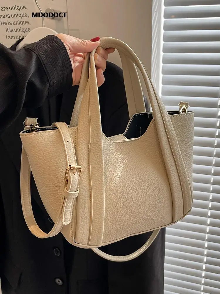 

Женская сумка-ведро с ручками и плечевым ремнём, в винтажном стиле