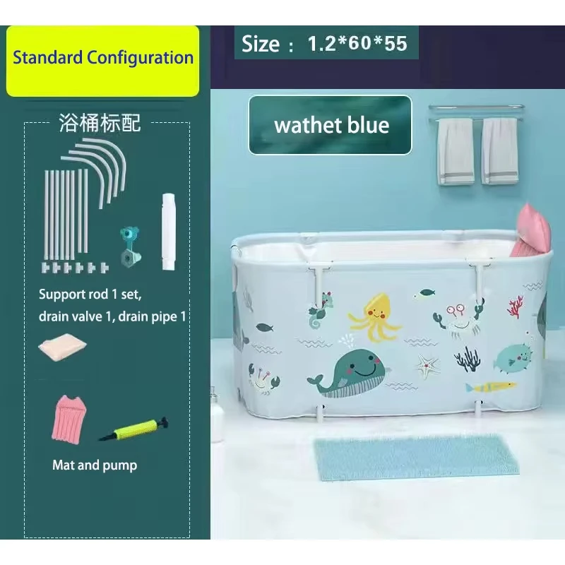 120 см ванна складное ведро для ванны утолщенная душевая бочка взрослых Ледяная