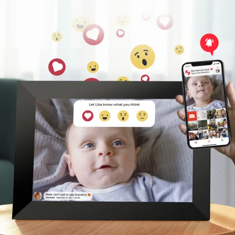 21 5 24-дюймовый Mp3 Mp4 плеер IPS экран Full Hd ЖК цифровые фото WIFI рамки сенсорный Рамка