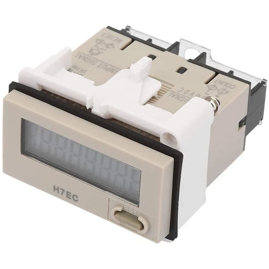 

H7EC-NV DC 3-36V Digital Electric Counter Totalizer With 8 Digit LCD-black Display IP66-dustproof And Waterproof Counters