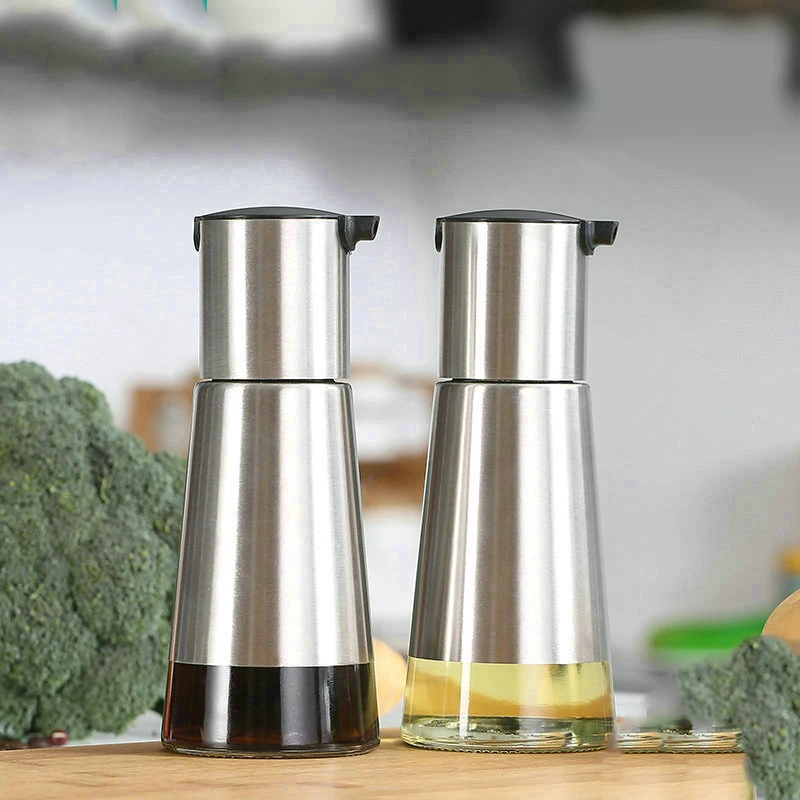 

304 Stainless Steel Seasoning Vinegar Pot Commercial Glass Kitchen Flavour Soy Sauce Vinegar Seasoning Wine Bottle Wholesale
