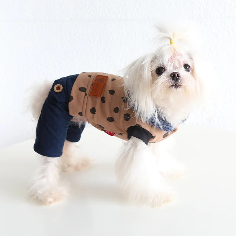 

Dog Clothes Lapel Casual Four Legged Puppy Cat Dogs Clothes Daily Winter
