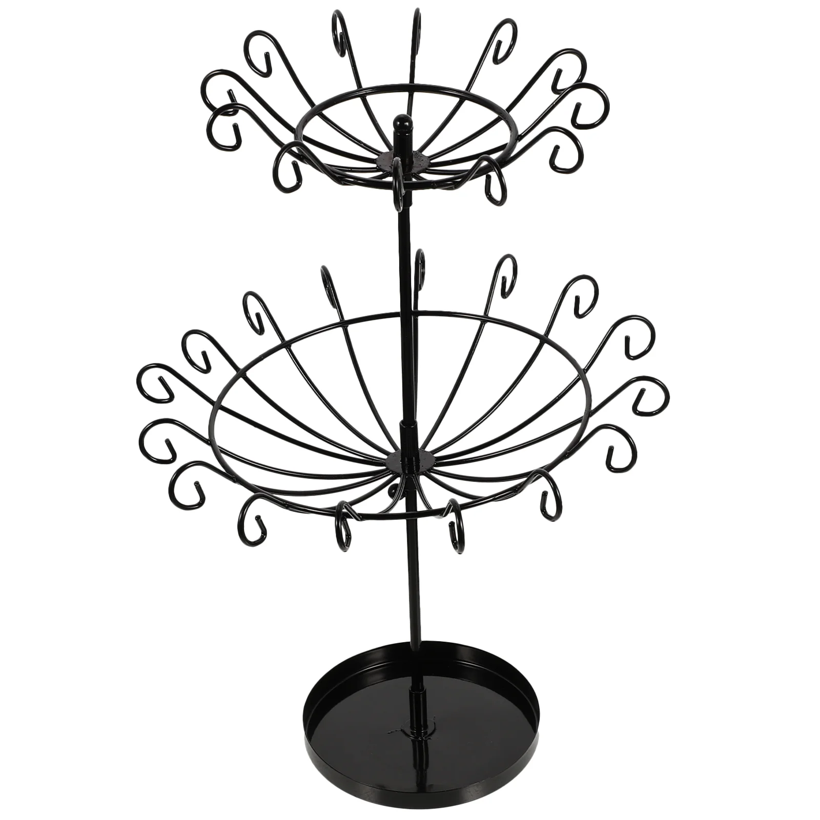 

Small Rack Storage Stand Jewelry Rotating Box Headgear Support Decorative Umbrella Display Iron Holder Desk Top
